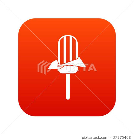 Ice Cream icon digital red Ice Cream icon digital red 37375408