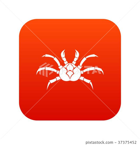 Crab icon digital red Crab icon digital red 37375452