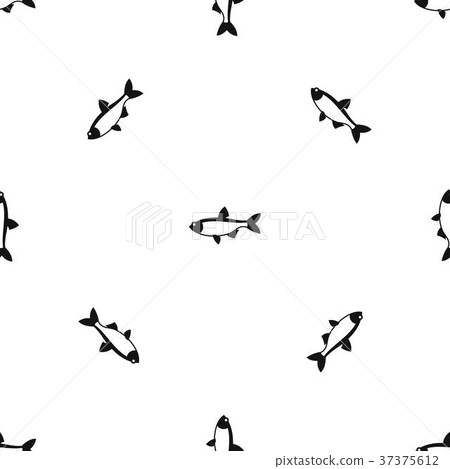 Rudd fish pattern seamless black Rudd fish pattern seamless black 37375612