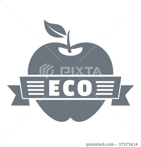 Apple logo, simple gray style 37375614