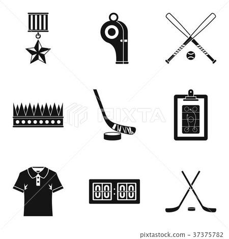 Score icons set, simple style Score icons set, simple style 37375782
