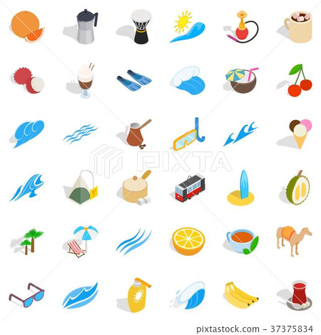 Camel icons set, isometric style 37375834