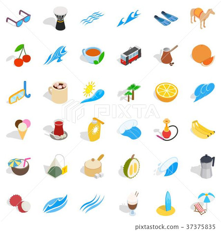 Turkey icons set, isometric style 37375835