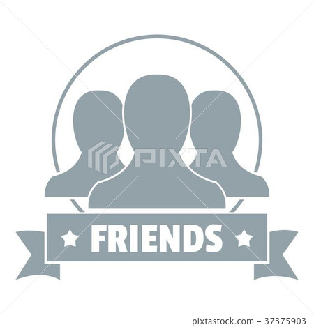 Friends logo, simple gray style Friends logo, simple gray style 37375903