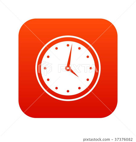 Watch icon digital red 37376082