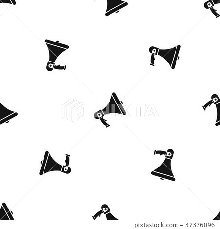 Megaphone pattern seamless black - Stock Illustration [37376096] - PIXTA