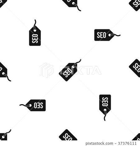Seo tag pattern seamless black 37376111
