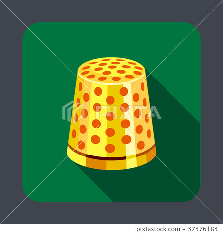 Thimble concept background, cartoon style Thimble concept background, cartoon style 37376183