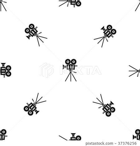 Camcorder pattern seamless black Camcorder pattern seamless black 37376256