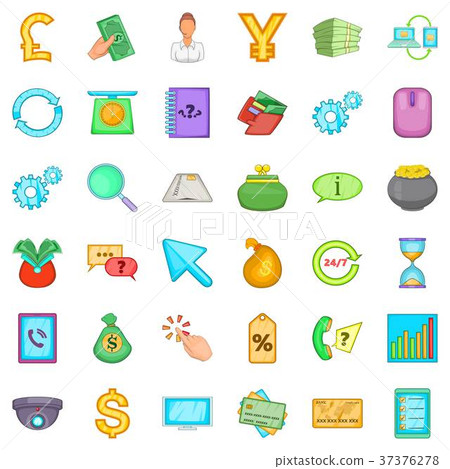 Loading icons set, cartoon style - Stock Illustration [37376278] - PIXTA