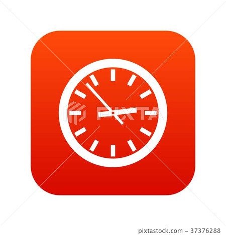 Watch icon digital red - Stock Illustration [37376288] - PIXTA
