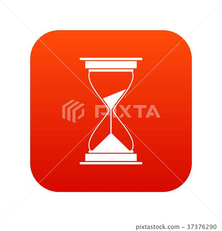 Watch icon digital red - Stock Illustration [37376290] - PIXTA