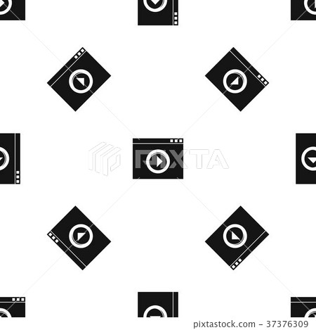 Video player pattern seamless black 37376309