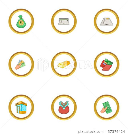 Banking icons set, cartoon style Banking icons set, cartoon style 37376424