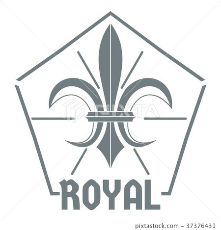 Fleur logo, simple gray style 37376431