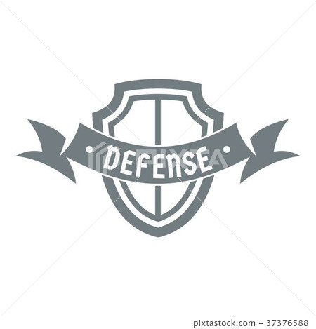 Shield knight logo, simple gray style 37376588