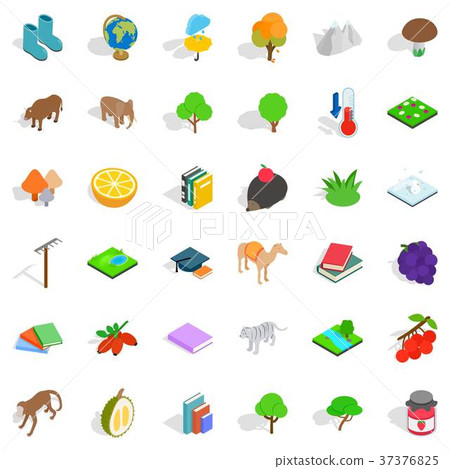 Nature icons set, isometric style - Stock Illustration [37376825] - PIXTA