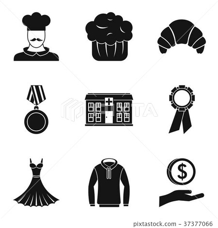 Offertory icons set, simple style 37377066