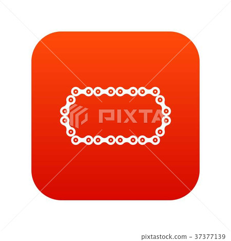 Bicycle chain icon digital red Bicycle chain icon digital red 37377139