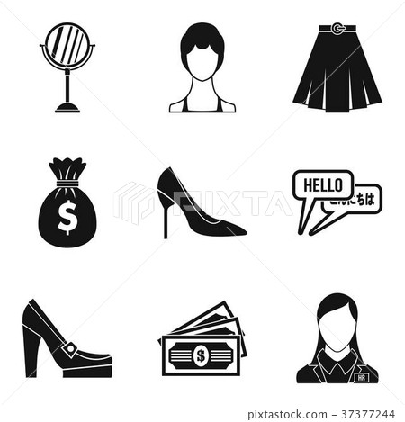 Escort icons set, simple style - Stock Illustration [37377244] - PIXTA