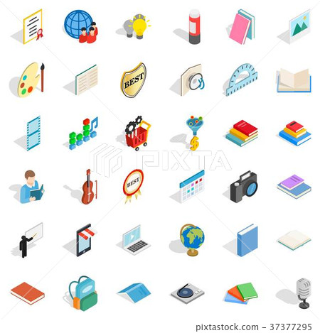 Paper icons set, isometric style 37377295