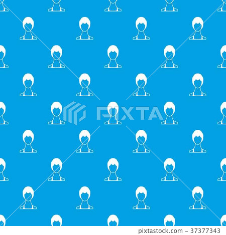 Woman pattern seamless blue - Stock Illustration [37377343] - PIXTA