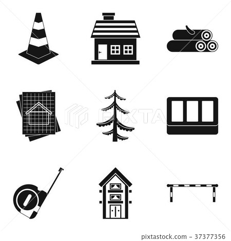 Material icons set, simple style - Stock Illustration [37377356] - PIXTA