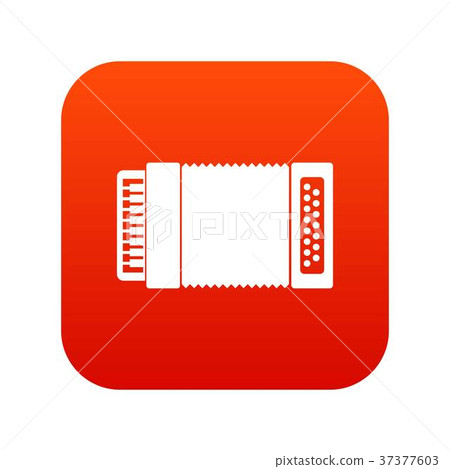 Accordion icon digital red Accordion icon digital red 37377603