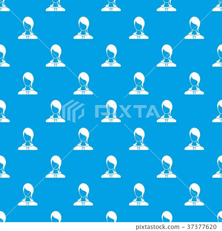 Woman pattern seamless blue - Stock Illustration [37377620] - PIXTA