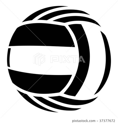 Volleyball icon, simple black style Volleyball icon, simple black style 37377672