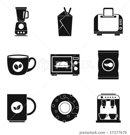 Freshly drink icons set, simple style Freshly drink icons set, simple style 37377676
