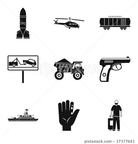Burden icons set, simple style Burden icons set, simple style 37377681