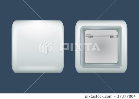 Square badge mockup, realistic style 37377804