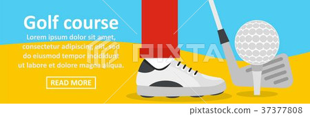 Golf course banner horizontal concept 37377808