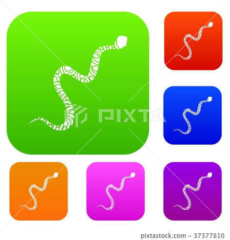 Snake wriggling set color collection 37377810