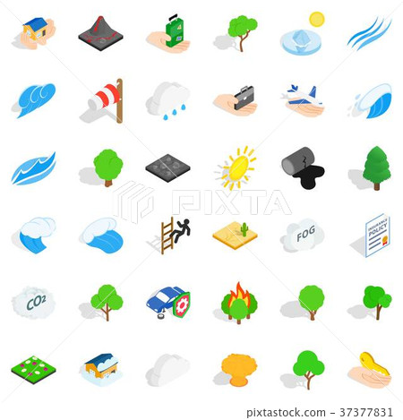 Disaster icons set, isometric style - Stock Illustration [37377831] - PIXTA
