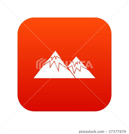 Swiss alps icon digital red Swiss alps icon digital red 37377879