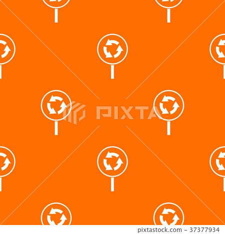 Circular motion road sign pattern seamless Circular motion road sign pattern seamless 37377934