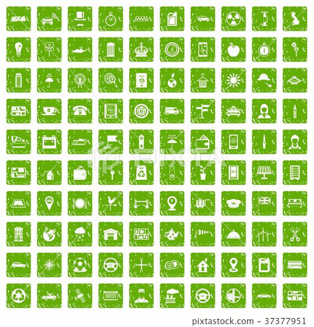 100 taxi icons set grunge green 100 taxi icons set grunge green 37377951