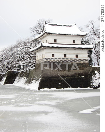 Shibata castle winter scenery Shibata castle winter scenery 37378835