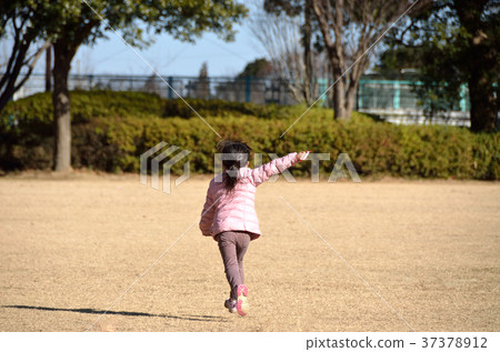 Kite flying, playing outside, New Year's playing 37378912
