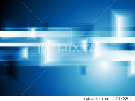 Bright blue technology squares background - Stock Illustration ...