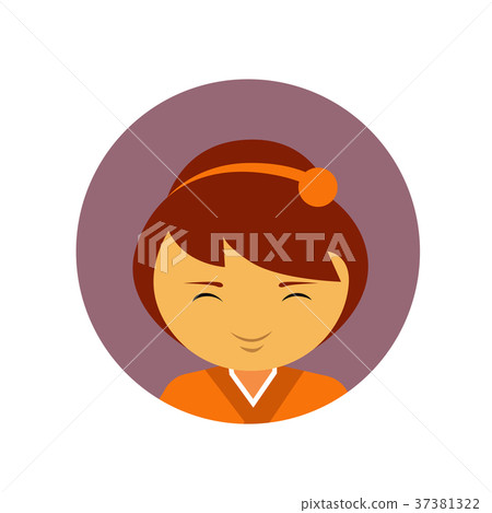 Portrait Of Asian Woman In Traditional Clothes Portrait Of Asian Woman In Traditional Clothes 37381322