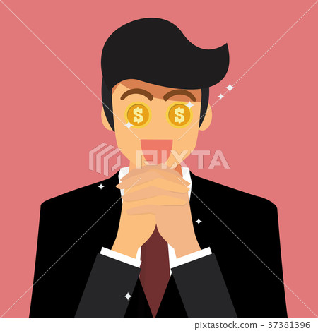 Businessman praying for money 37381396