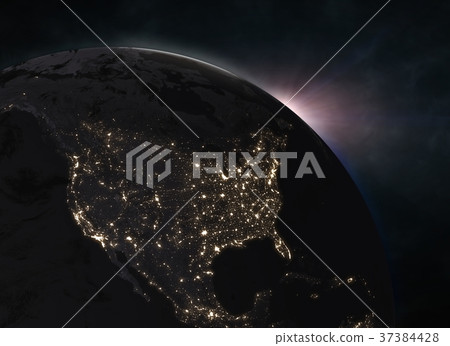 Sunrise over the Earth - North America 37384428