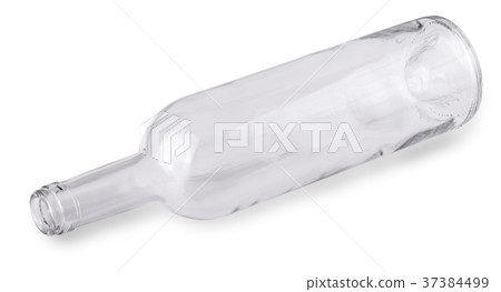 Clear Wine Bottle isolated white background Clear Wine Bottle isolated white background 37384499