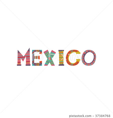 Mexico word, colorful template design for magazine Mexico word, colorful template design for magazine 37384768