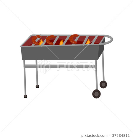 Metallic brazier on high legs cartoon vector Metallic brazier on high legs cartoon vector 37384811