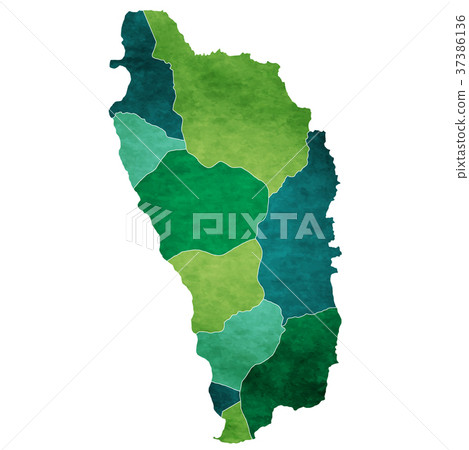 Dominica map country icon 37386136