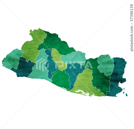 El Salvador Map Country Icon 37386139